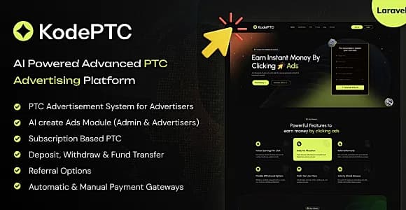 KodePTC - AI Powered Advanced PTC Advertising Platform