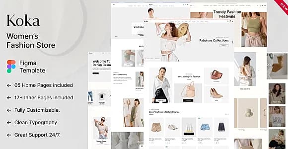 Koka - Multipurpose eCommerce Shop Figma Template