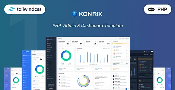 Konrix - PHP Tailwind CSS Admin & Dashboard Template