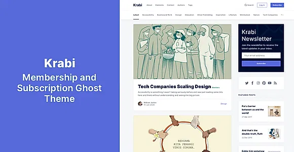 Krabi - Membership and Subscription Ghost Theme