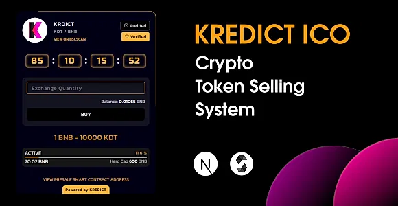 KREDICT | ICO Crypto Token Selling System | Multi Currency | Multi Wallet