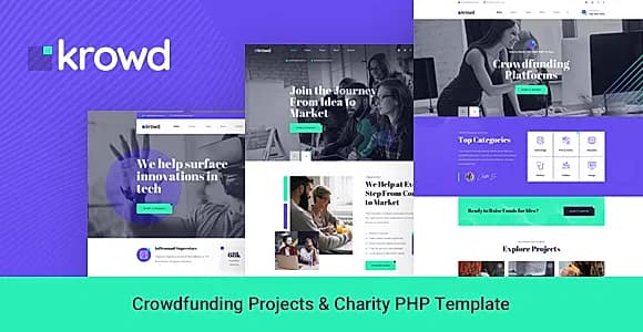 Krowd - Crowdfunding Projects & Charity PHP Template