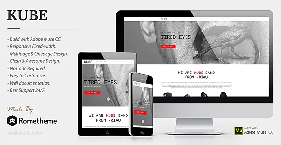 Kube - Musician, DJ, Band, Music Muse Template