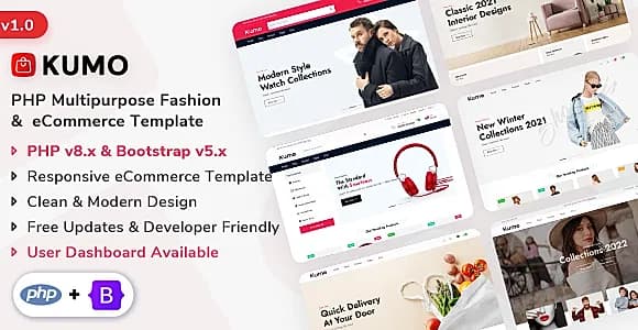 Kumo - PHP Multipurpose Fashion & eCommerce Template