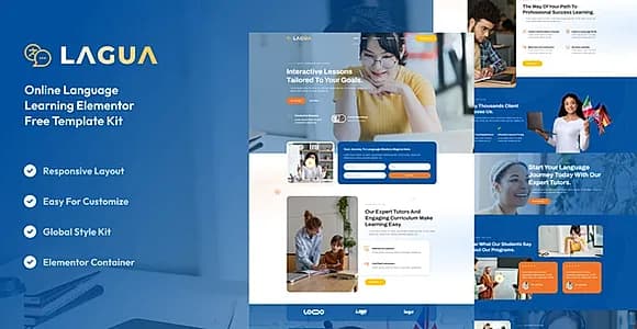 Lagua - Language Course & Learning Center Elementor Template Kit