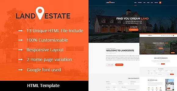 Land Estate - Real Estate/Properties HTML Template