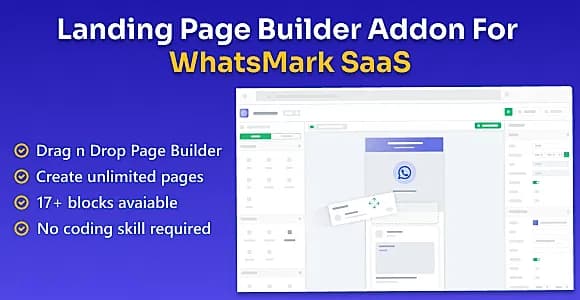 Landing Page Builder Addon for WhatsMarkSaaS