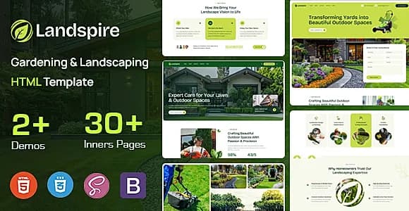 Landspire - Gardening and Landscaping HTML Template