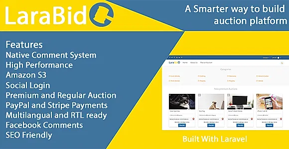 LaraBid - A Laravel PHP Auction Platform