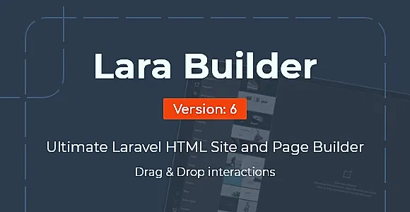 LaraBuilder - Laravel Drag&Drop SaaS HTML site builder