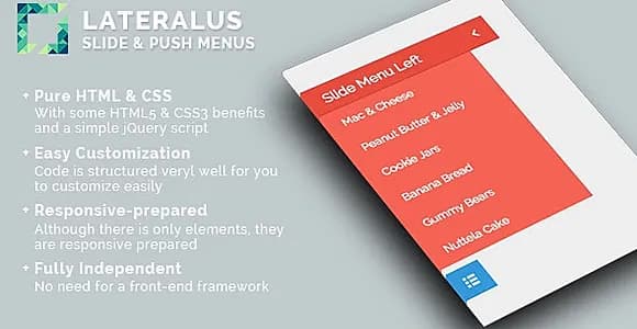 Lateralus - Slide & Push Menus