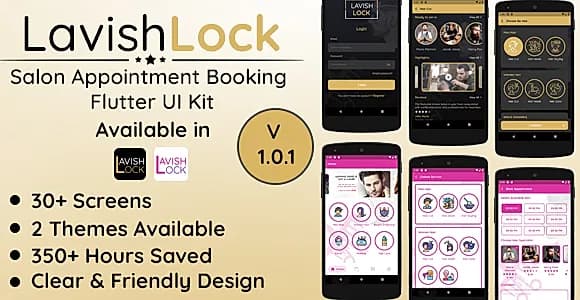 Lavish Lock - Flutter App UI Kit for Salon Appointment booking
