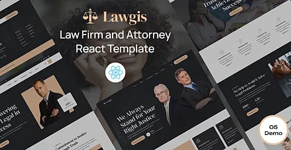 Lawgis - Law Firm and Attorney React Template