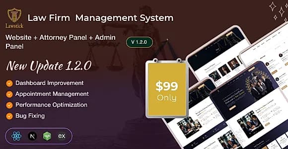 Lawstick - Law Firm Management System | User Panel | Attorney Panel | Admin Panel (MERN)