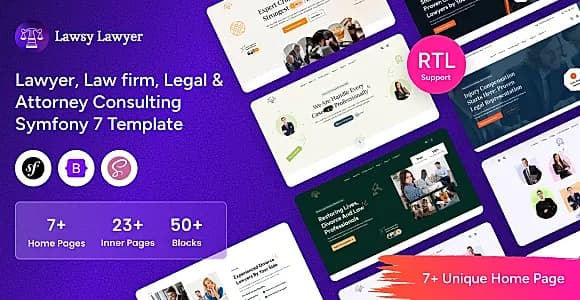 Lawsy - Symfony 7 Lawyer Consulting Template