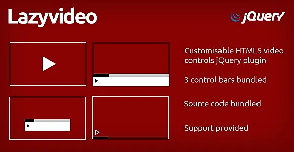 Lazyvideo - Customisable controls for HTML5 video