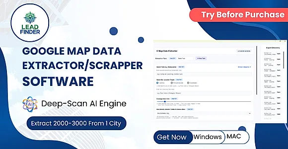 Lead Finder- Google Map Data Extractor Scraper Software - Best Google Map Data Scraper