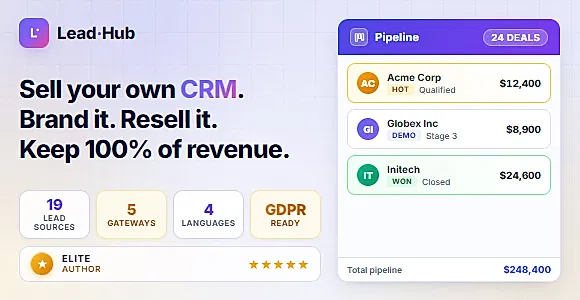 LeadHub - Multi-Tenant SaaS CRM with Lead Pipelines, Forms & Automations