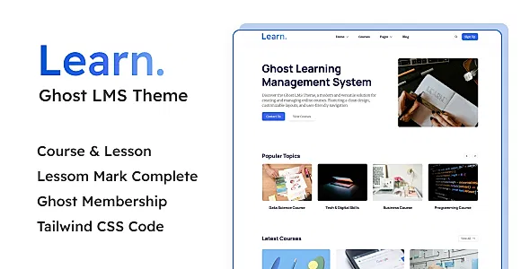 Learn - Ghost LMS Theme for Courses and Blog