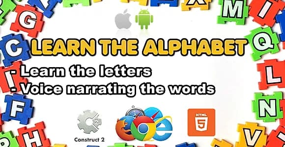 Learn The Alphabet for Kids - Educational Game - HTML5 (.Capx)