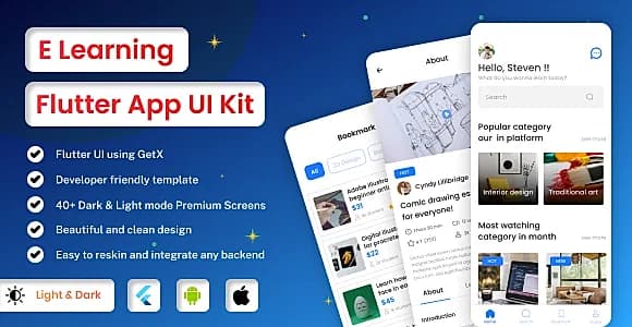 E Learning | Online Coaching | Flutter iOS/Android App Template