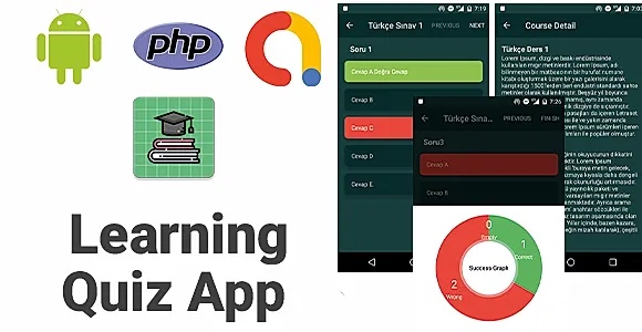 Learning Quiz App With PHP Backend | Full Android Application