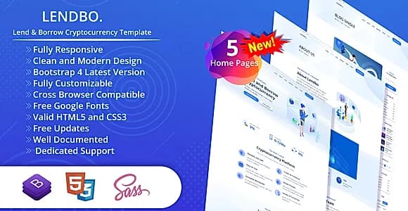 Lendbo - Lend and Borrow Cryptocurrency HTML Templates