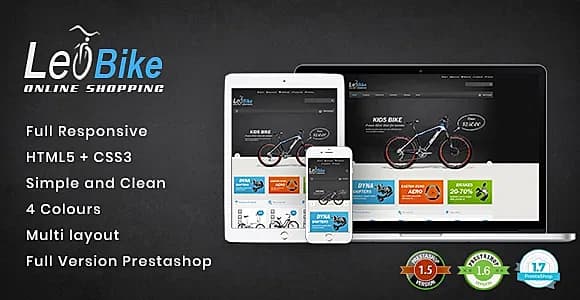 Leo Bike - Responsive PrestaShop Theme for Cycling & Vehicle Shop