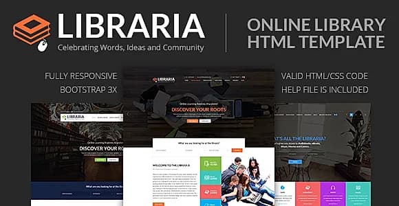 LIBRARIA – Online Library HTML Template