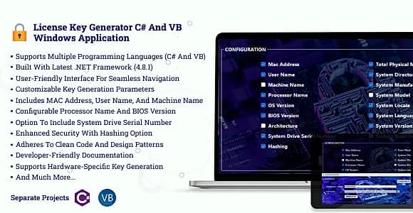 License Key Generator C# and VB Windows Application