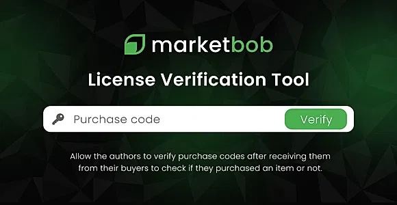 License Verification Tool For Marketbob