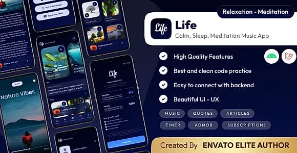 Life: Sleep Sounds - Meditation Sounds - Relax Music App - (Android/Laravel)