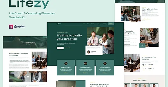 Lifezy - Life Coach & Counseling Elementor Template Kit