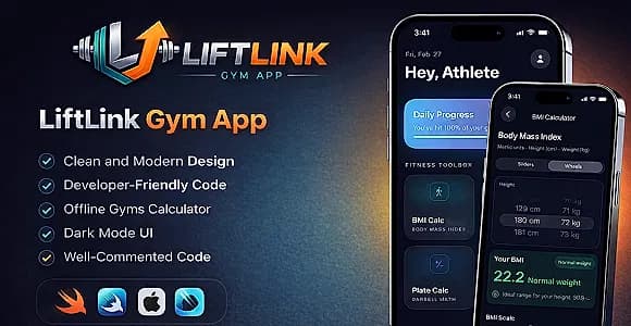 LiftLink Gyms Fitness Calculator – SwiftUI