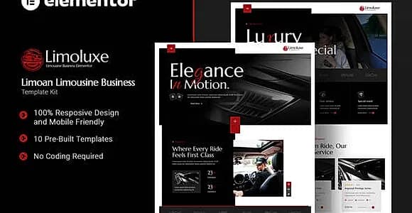 Limoluxe - Limoan Limousine Business Elementor Template Kit