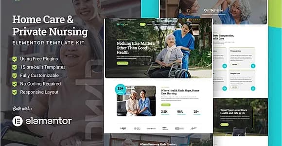 LiniCare - Home Care & Private Nursing Elementor Template Kit