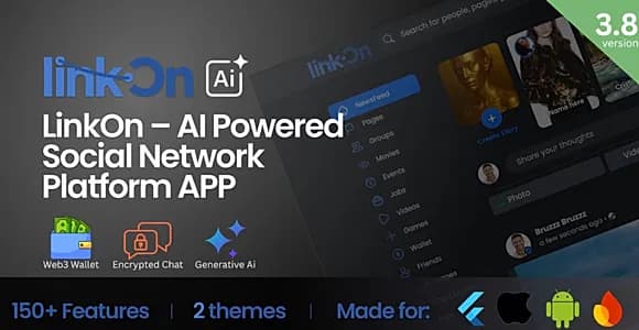 LinkOn - Full Cross-Platform AI Social Network (iOS, Android, & Web)
