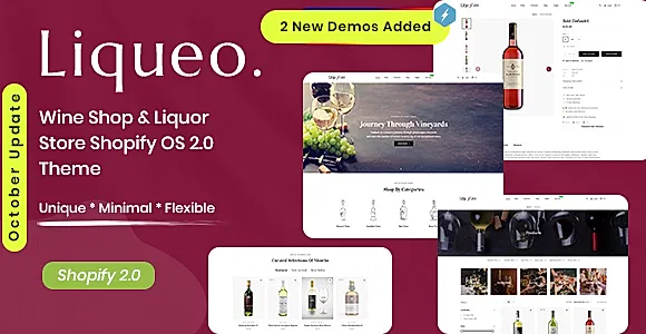 Liqueo - Wine Shop & Liquor Store Shopify OS 2.0 Theme