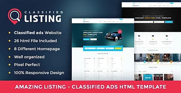 Listing - Classified Ads Directory HTML Template