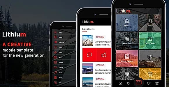 Lithium - Responsive Mobile Template