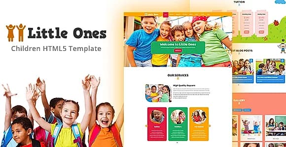 Little Ones - One Page Children/Daycare HTML Template