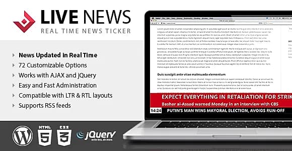 Live News WordPress Plugin