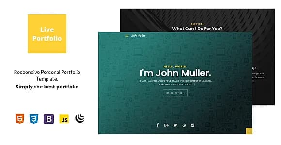 Live portfolio - Responsive Personal Portfolio Template