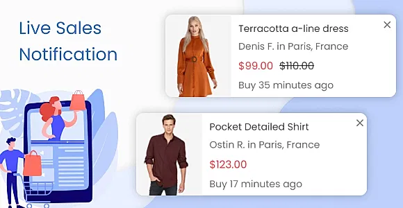 Live Sales Notification. Recent Order Popups