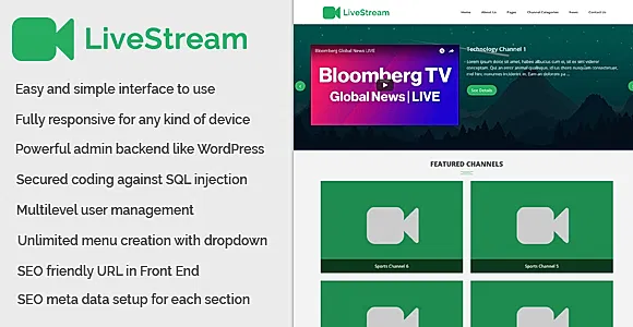 LiveStream - Live Channel and Live Stream Website