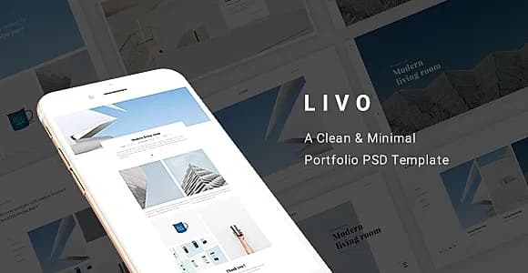 Livo - A Clean & Minimal Portfolio PSD Template