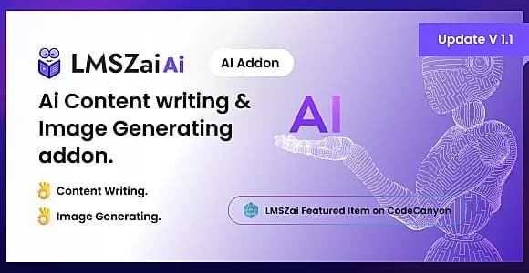 LMSzai AI - Ai Content writing & Image Generating addon.