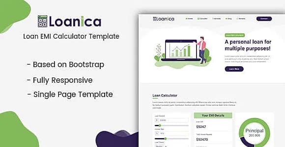 Loanica | Loan EMI Calculator Template