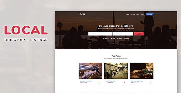 Local | Directory Listings PSD Template