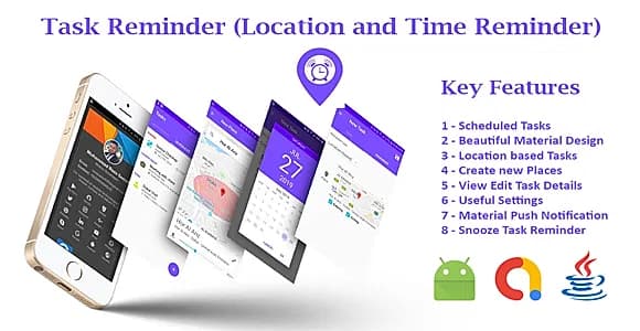 Location based Tasks Reminder and Habits Tracker App with Admob Ads